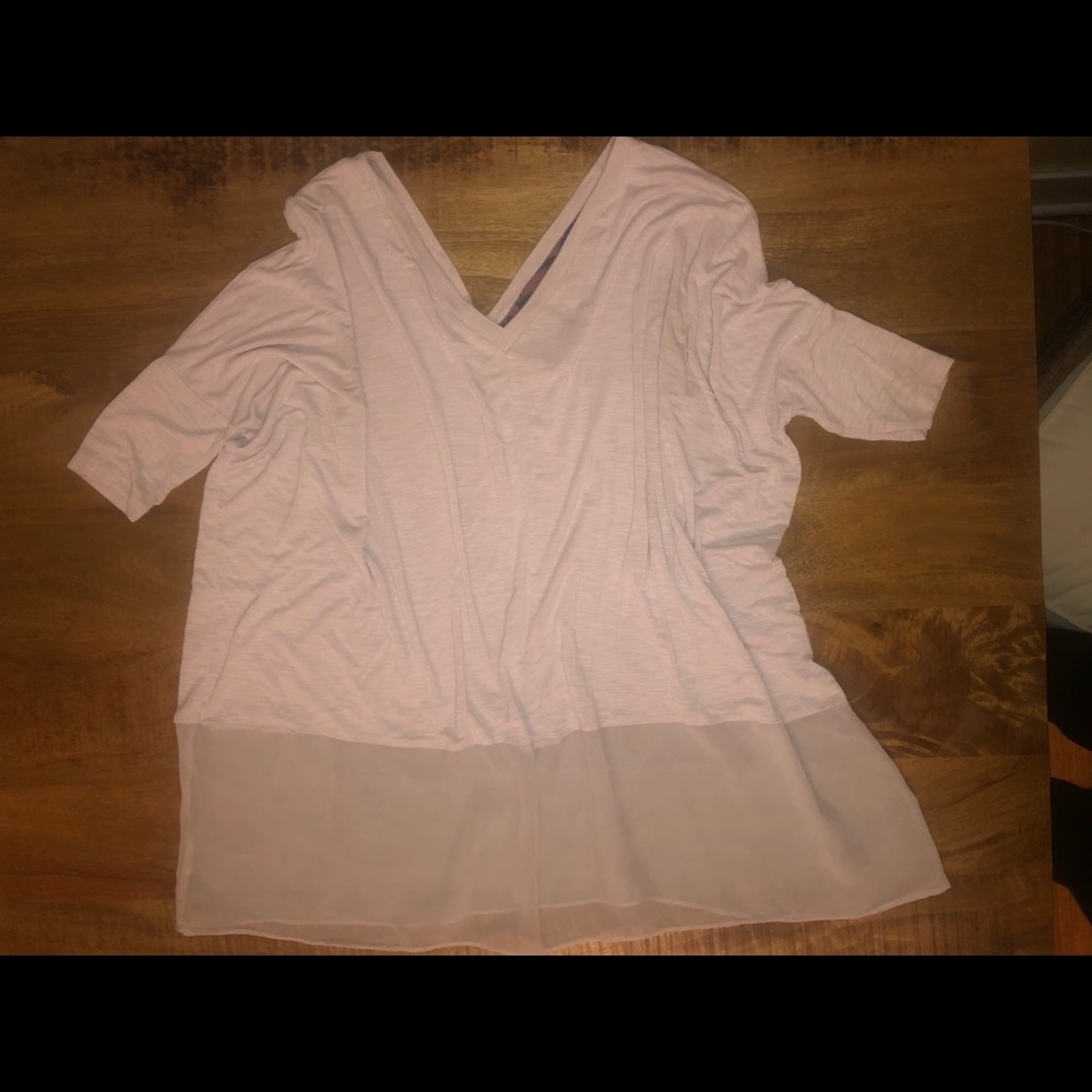 Loose lavender v neck